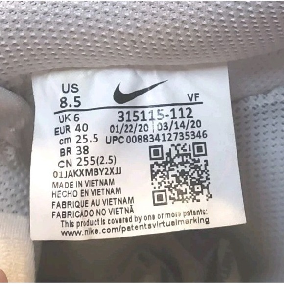 Nike Air Force 1 '07 Low Mens Size 8.5 White Athletic Lifestyle AF1 - Picture 9 of 10